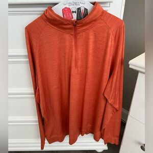 Walter Hagen 1/4 Zip Pullover Activewear Shirt Men's Size XXL 2X Orange